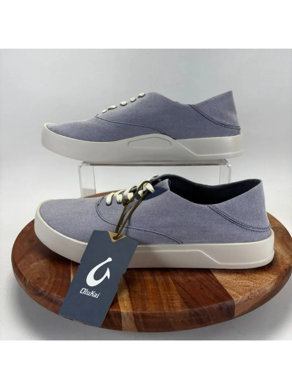 Olukai Mens Size 12 Tradewind Sneakers Blue Casual Canvas Lightweight Shoes NWT